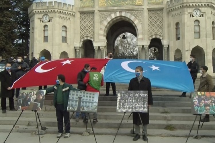 Doğu Türkistan Platformu'ndan Beyazıt Meydanı'nda eylem