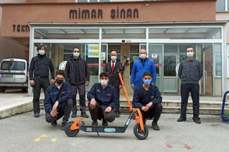 Bursa'da Mimar Sinan MTAL'de elektrikli scooter üretildi