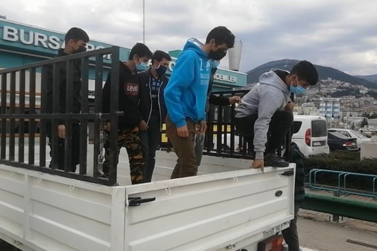 Bursa'da kısıtlamada yakalanan 8 kaçak göçmen, düğüne gidiyormuş
