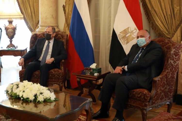 Lavrov, Mısır Cumhurbaşkanı Es-Sisi ile g&ouml;r&uuml;şt&uuml;