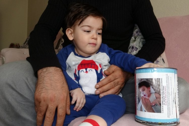 Bursa'da yaşayan SMA hastası Ali Osman'ın yardım kumbarası çalındı