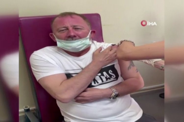 Sergen Yal&ccedil;ın aşı oldu: Bu neymiş b&ouml;yle ya