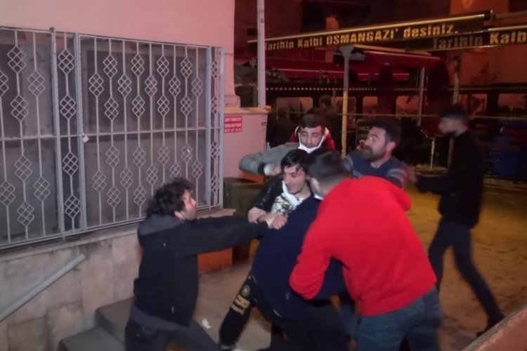 Bursa'daki yangın sırasında büyük kavga