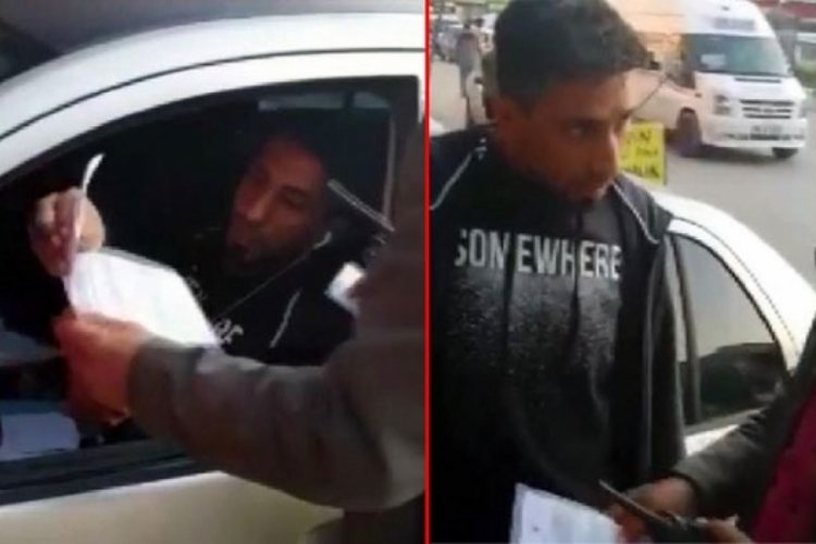 Aracına aldığı kişi sivil polis &ccedil;ıkınca şaşkına d&ouml;nd&uuml;!