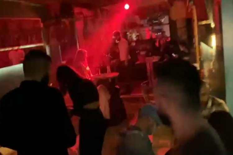 Kısıtlamada gece kulübüne çevrilen lokantaya polis baskını