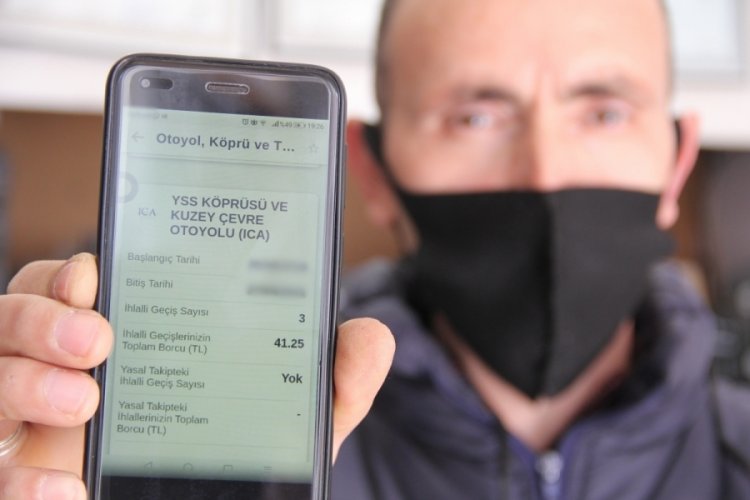 Gitmediği İstanbul'daki k&ouml;pr&uuml;den 3 defa ceza yedi!