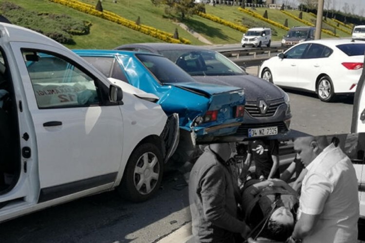 TEM'de 4 aracın karıştığı zincirleme kaza: Yaralılar var