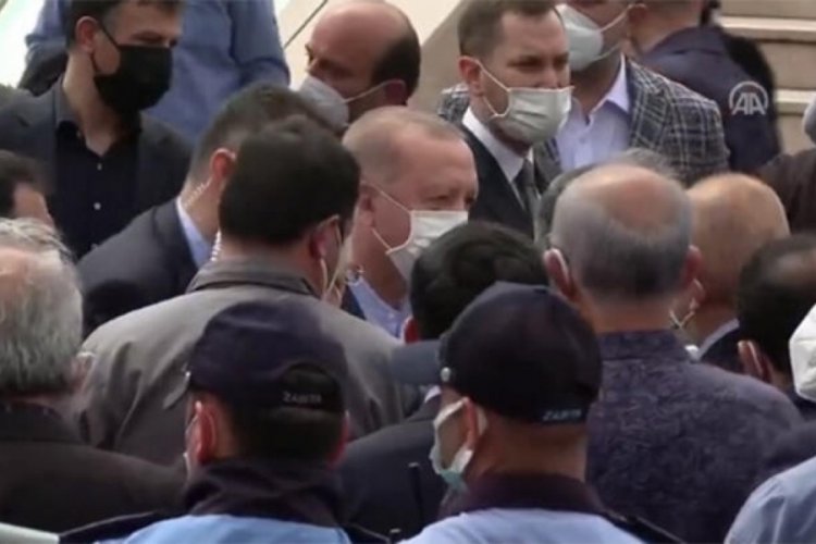 Cumhurbaşkanı Erdoğan, İsmet Yıldırım'ın babasının cenaze namazına katıldı