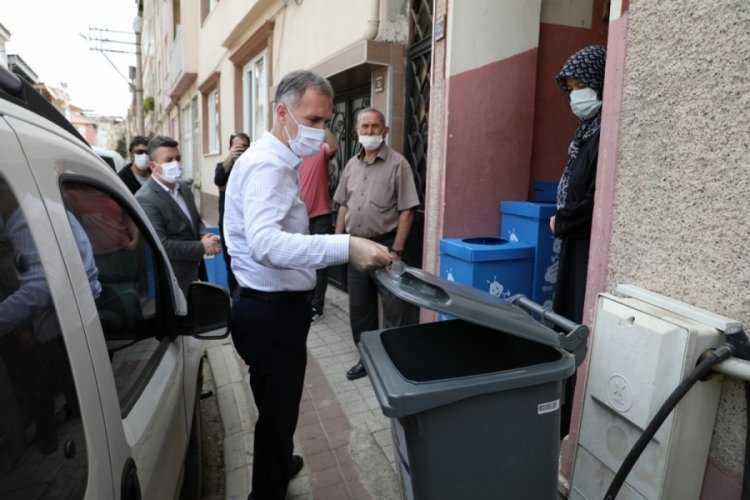 Bursa İnegöl'de 10 mahallede bireysel konteyner dağıtımı tamamlandı