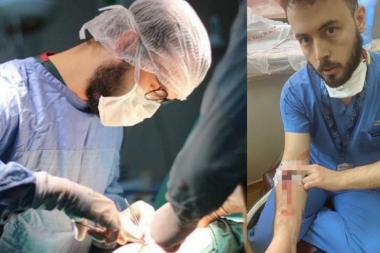38 derece ateşle ve kolunda damar yoluyla &ccedil;alışan doktor darp edildi