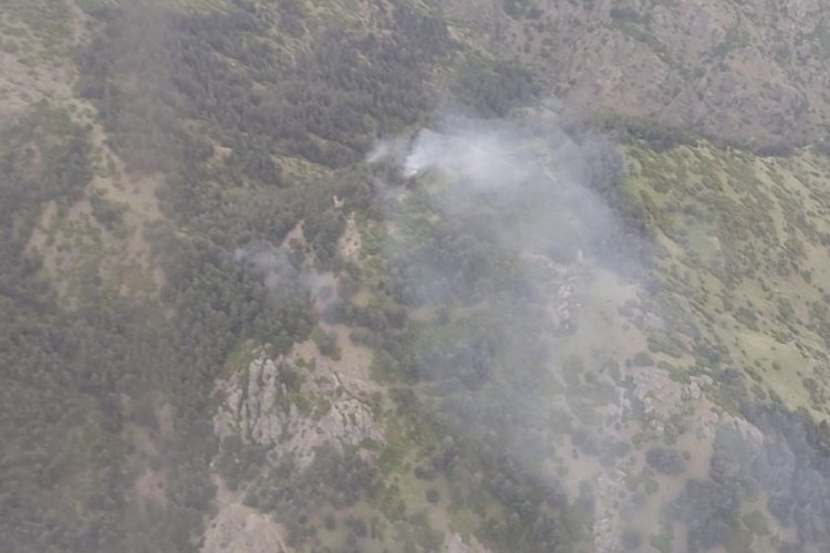 Manisa Spil Dağı Milli Parkında orman yangını