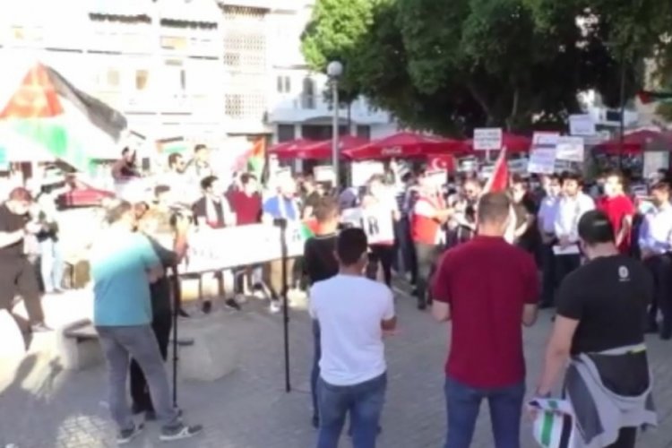 KKTC'de Filistin'e destek protestosu