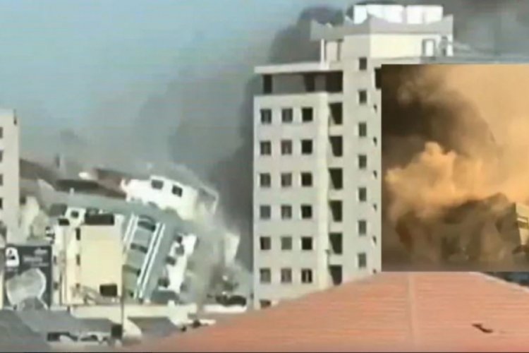 İsrail, Gazze'de medya kuruluşlarının olduğu binayı vurdu