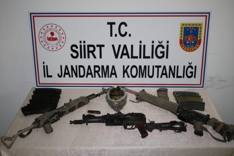 Siirt'te 3 PKK'lı ter&ouml;ristin etkisiz hale getirildiği b&ouml;lgede silah ve m&uuml;himmat ele ge&ccedil;irildi