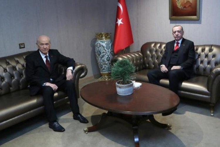 Cumhurbaşkanı Erdoğan, Bah&ccedil;eli ile g&ouml;r&uuml;şt&uuml;