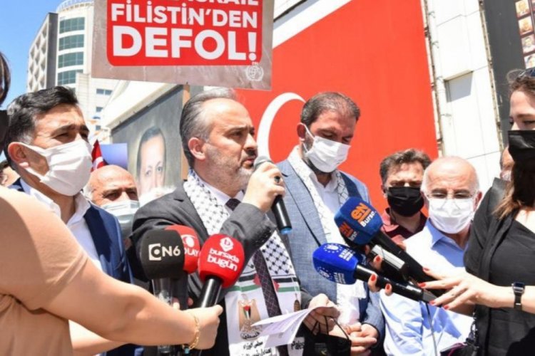 Bursa B&uuml;y&uuml;kşehir Belediye Başkanı Alinur Aktaş'tan İsrail'e tepki!&nbsp;