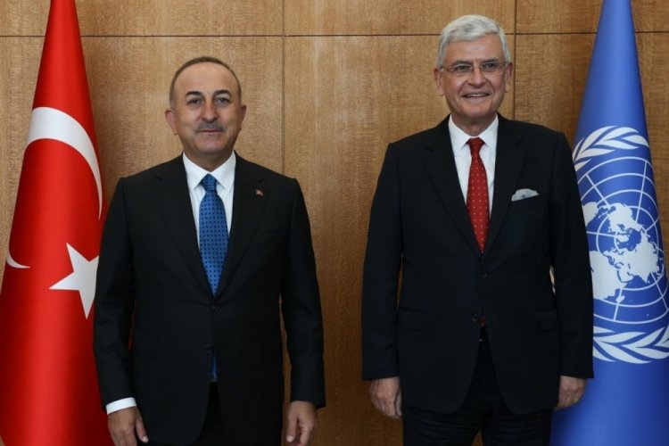 Bakan &Ccedil;avuşoğlu BM Genel Kurulu Başkanı ile g&ouml;r&uuml;şt&uuml;