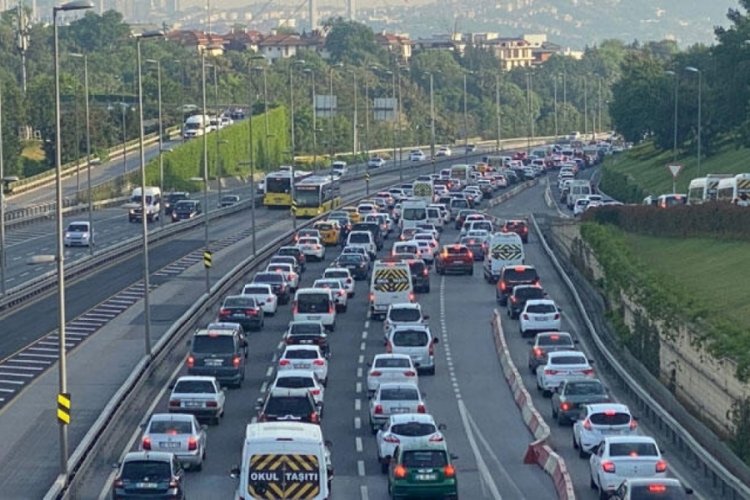 15 Temmuz Şehitler K&ouml;pr&uuml;s&uuml;'nde trafik yoğunluğu