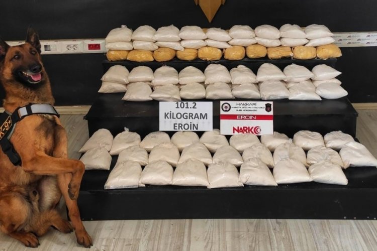 Y&uuml;ksekova'da 101 kilo eroin ele ge&ccedil;irildi
