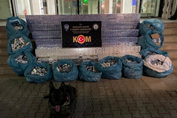 Durdurulan kamyonette 10 bin 400 paket ka&ccedil;ak sigara ele ge&ccedil;irildi