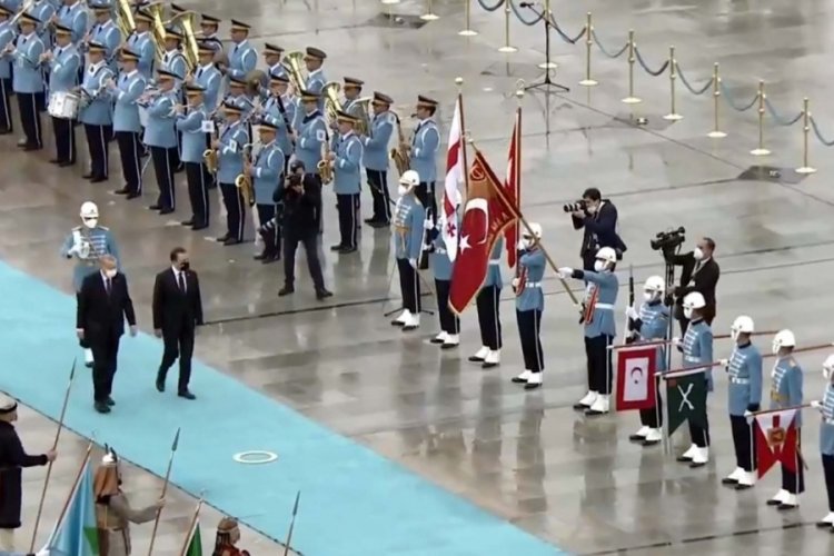 Erdoğan, Gürcistan Başbakanı Garibashvili'yi karşıladı