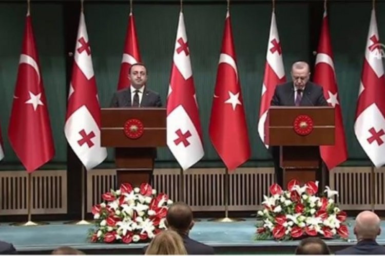 Cumhurbaşkanı Erdoğan ve Garibashvili'den ortak basın toplantısı