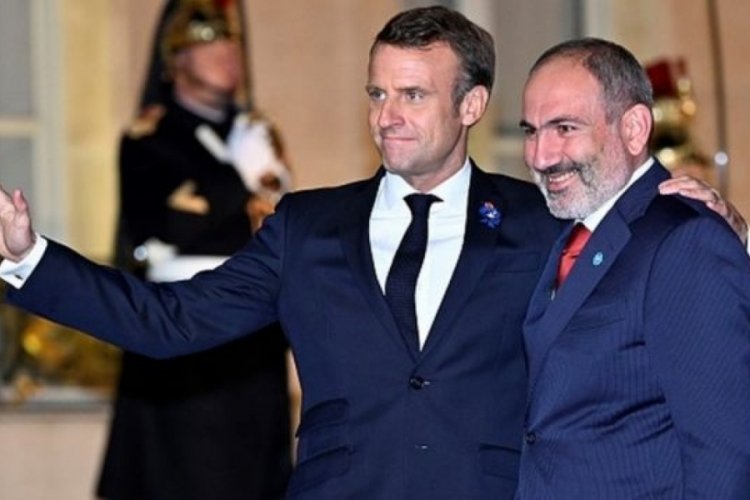 Paşinyan ile g&ouml;r&uuml;şen Macron'dan skandal Azerbaycan a&ccedil;ıklaması
