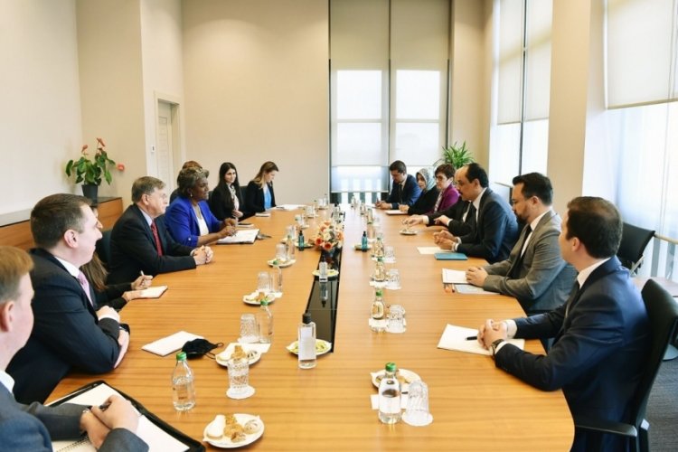 S&ouml;zc&uuml; Kalın, ABD'nin BM Nezdindeki Daimi Temsilcisi Greenfield ile g&ouml;r&uuml;şt&uuml;