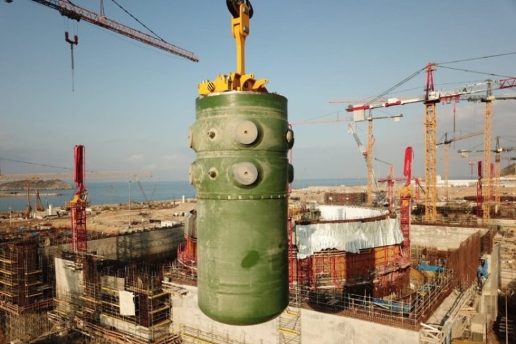 Akkuyu'da birinci ünitenin reaktör kabının montajı tamamlandı