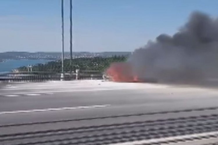 FSM'de ara&ccedil; yangını: Trafik kilitlendi