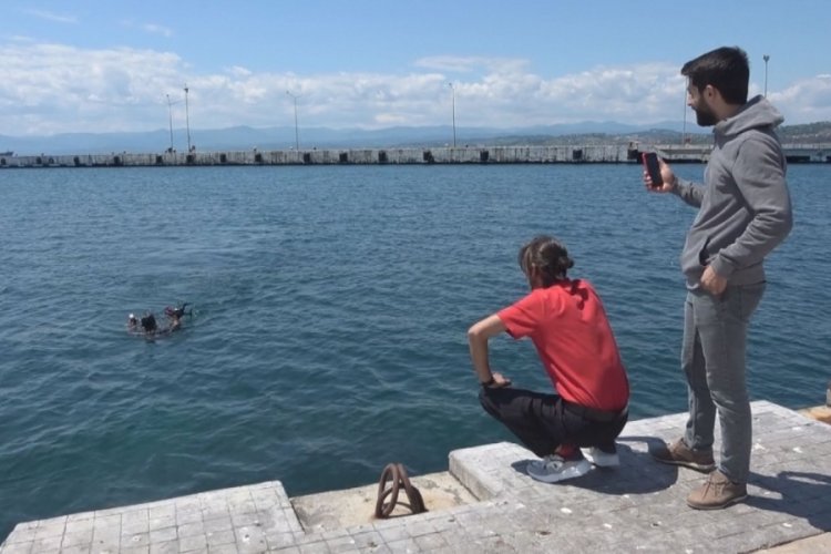 Belgeselcilerin drone'u martıların hışmına uğradı