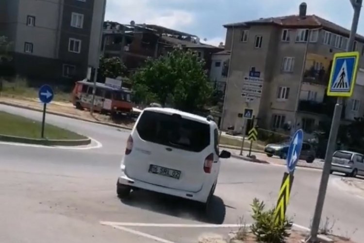Bursa'da çalıntı araçla drift kamerada!