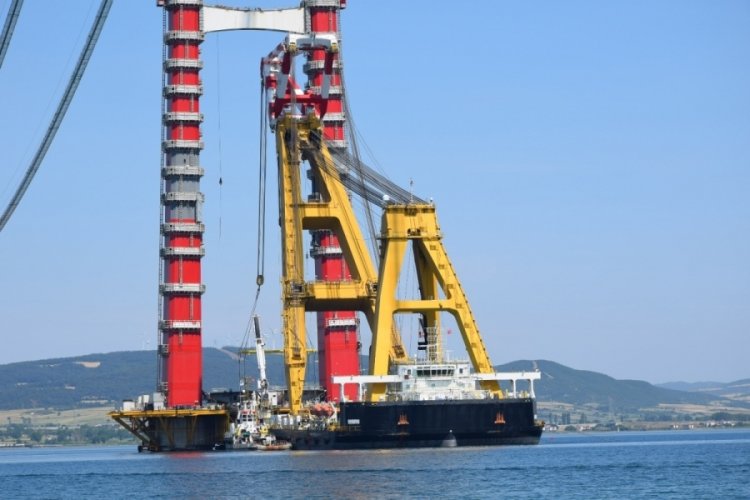 &Ccedil;anakkale K&ouml;pr&uuml;s&uuml;'ne kule platformu getirildi