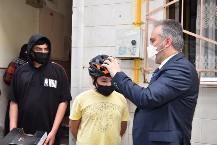 Bursa'da mektuptan bisiklet çıktı