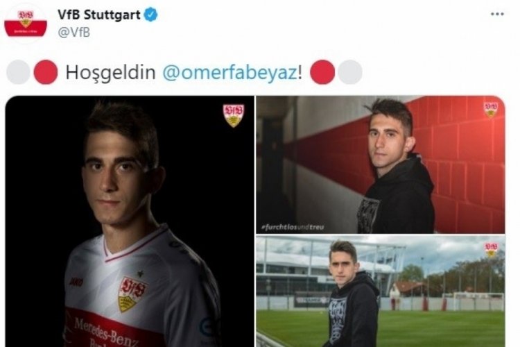 VfB Stuttgart &Ouml;mer Faruk Beyaz ile s&ouml;zleşme imzaladı