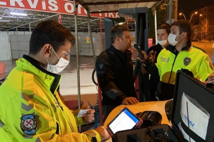 Bursa'da polisin alkollü sürücü ile imtihanı