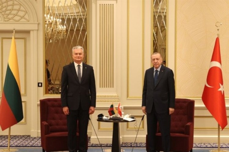 Cumhurbaşkanı Erdoğan, Litvanya Cumhurbaşkanı ile g&ouml;r&uuml;şt&uuml;
