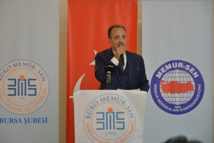 B&uuml;ro Memur-Sen Bursa Şube Başkanı Akbulut g&uuml;ven tazeledi