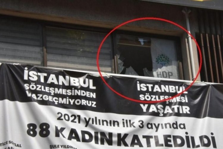 HDP binasına saldırı d&uuml;zenleyen ş&uuml;phelinin g&ouml;r&uuml;nt&uuml;leri ortaya &ccedil;ıktı