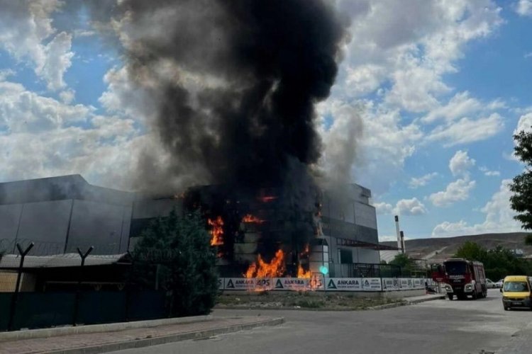 Ankara'da fabrika yangını