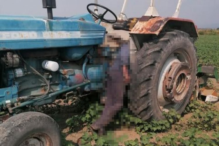 Komşuları traktörüne yaslanmış halde cesedini buldu