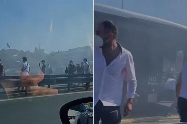 İstanbul'da metrob&uuml;ste panik anları!