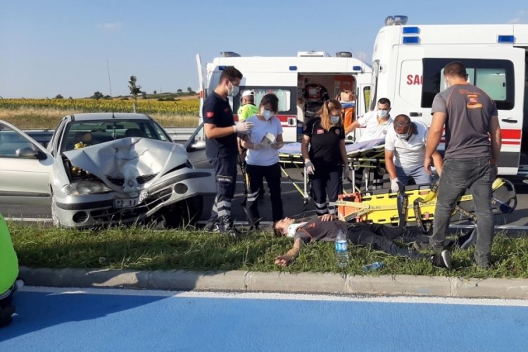 Kurye kaza yapmasına rağmen arkadaşına teslimat bilgilerini verdi