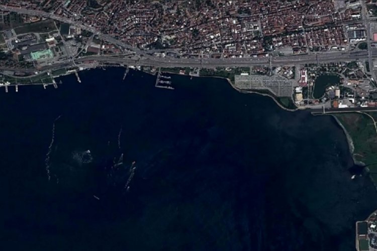 Marmara Denizi'nde son durum uzaydan g&ouml;r&uuml;nt&uuml;lendi