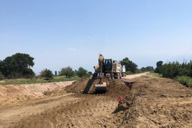 Bursa'da Alman Kanalı yolunda alt yapı tamam