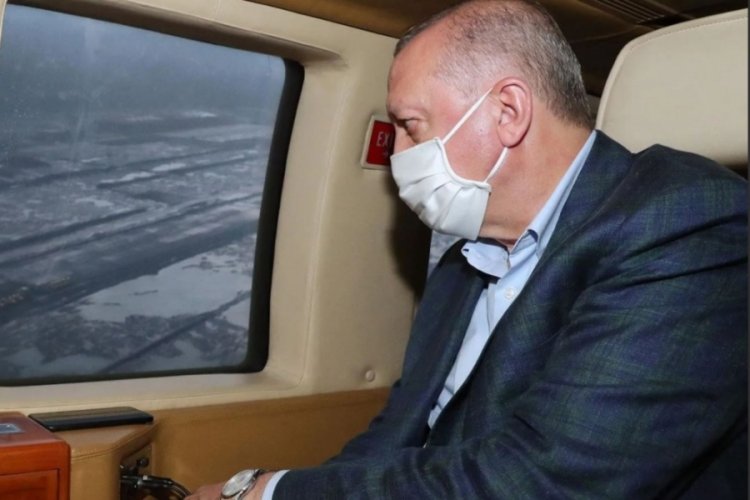 Cumhurbaşkanı Erdoğan'ı taşıyan helikopter zorunlu iniş yaptı