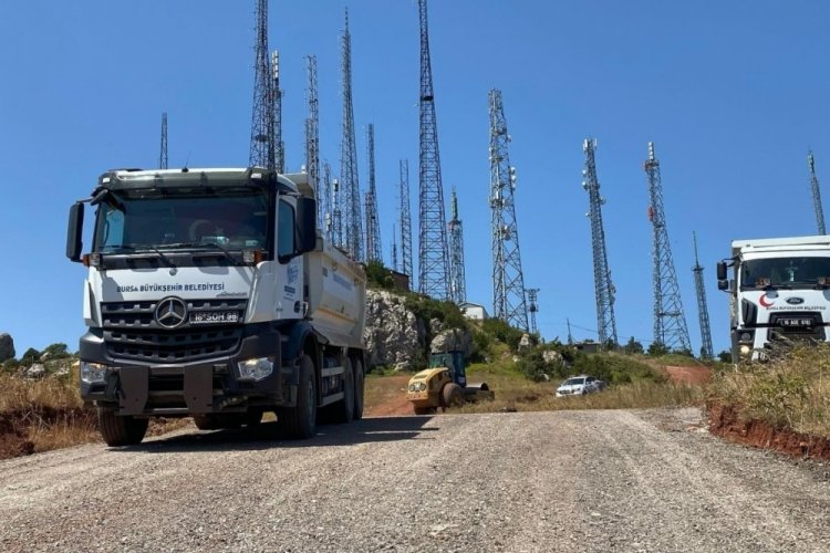 Bursa G&uuml;ndoğdu Vericiler B&ouml;lgesi yolu yenilendi
