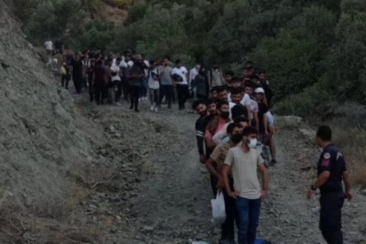 Datça'da Suriye ve İran uyruklu 72 kaçak göçmen yakalandı