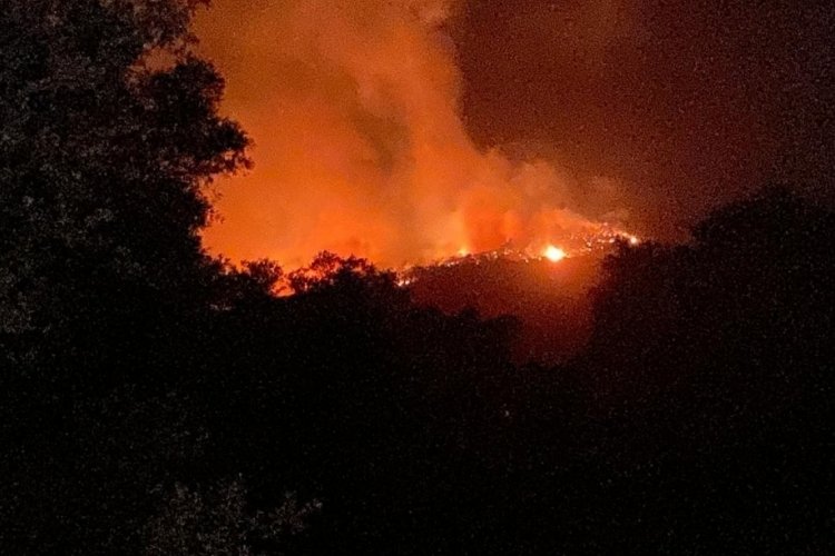 Gürçamlar bölgesindeki yangın Kazıklıya doğru hızla ilerliyor