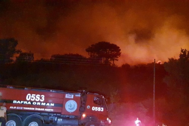 Aydın'da yangın sebebiyle bir mahalle tahliye edildi